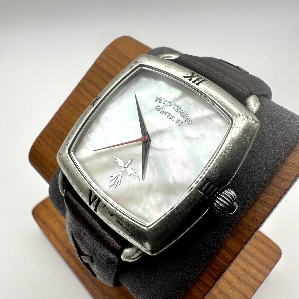 Peyote Bird Santa Fe Quartz Watch Mother of Pearl Dial Leather